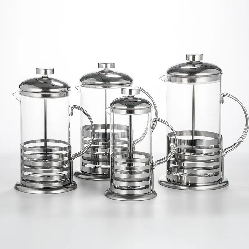 Ручной пресс для кофеварки Es из нержавеющей стали стеклянный французского кофе