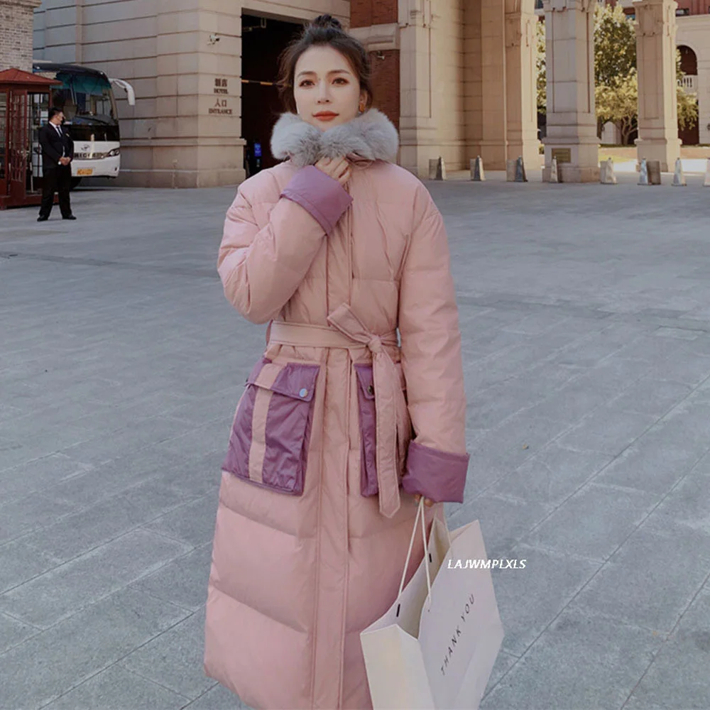 

Women Winter Jackets And Coats 2021 Casual Long Sleeve Big Fur Collar Down Cotton Coat Female Loose Warm Hooded Parkas Plus Size