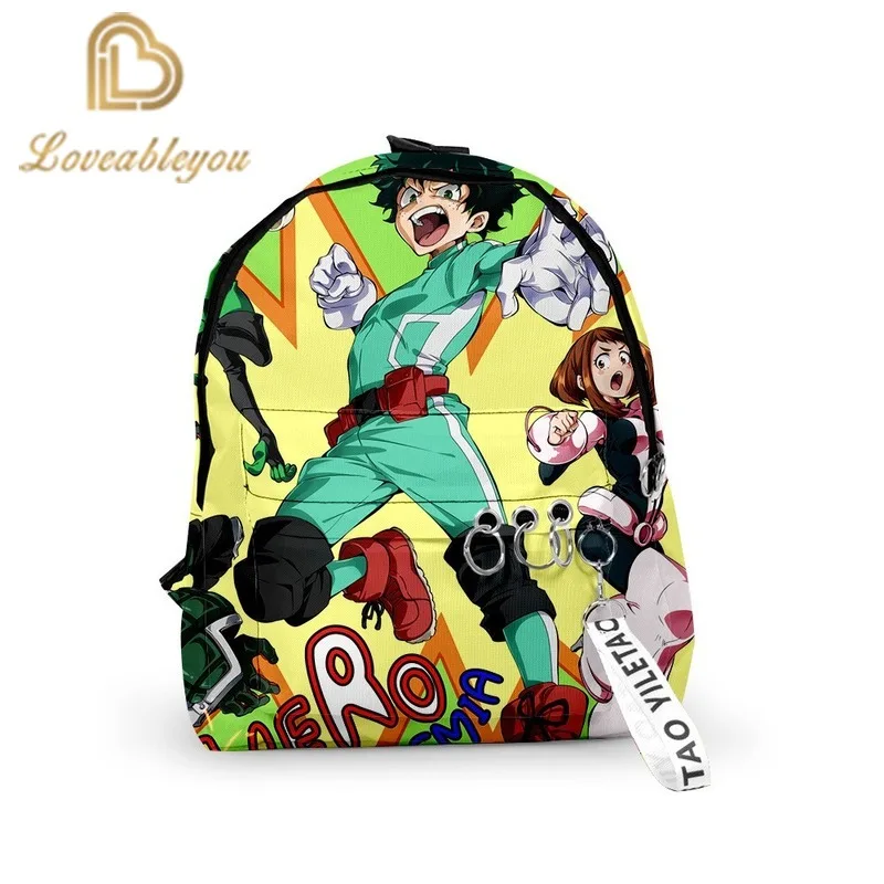 

Anime My Hero Academia Bag Cosplay Accessories School Student 3D Print Backpack Teenager Boys and Girls Backpacks