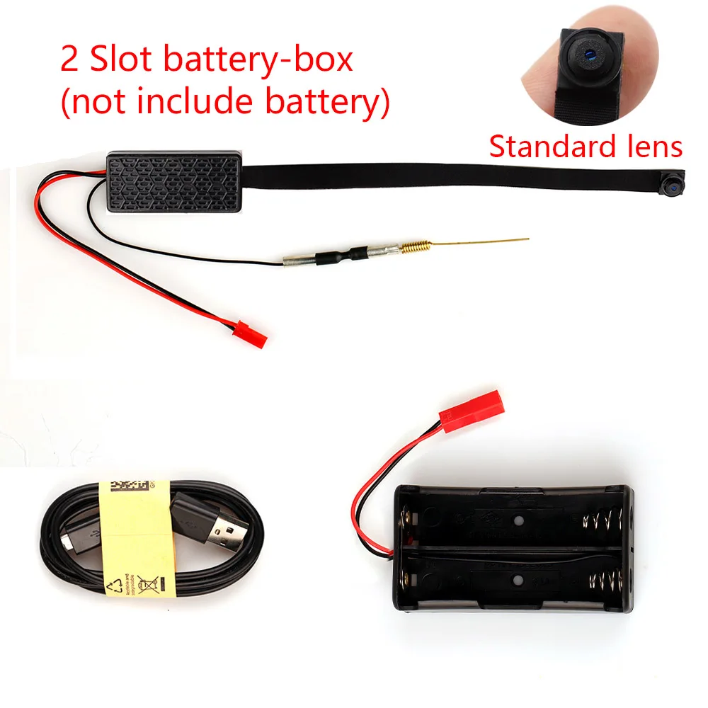 2 Slot battery box Wifi сетевая камера Веб-камера IP P2P HD 1080P мини-камера DIY беспроводная камера модуль с активированным движением DV видеокамера маленькая - Цвет: 2 Slot battery box