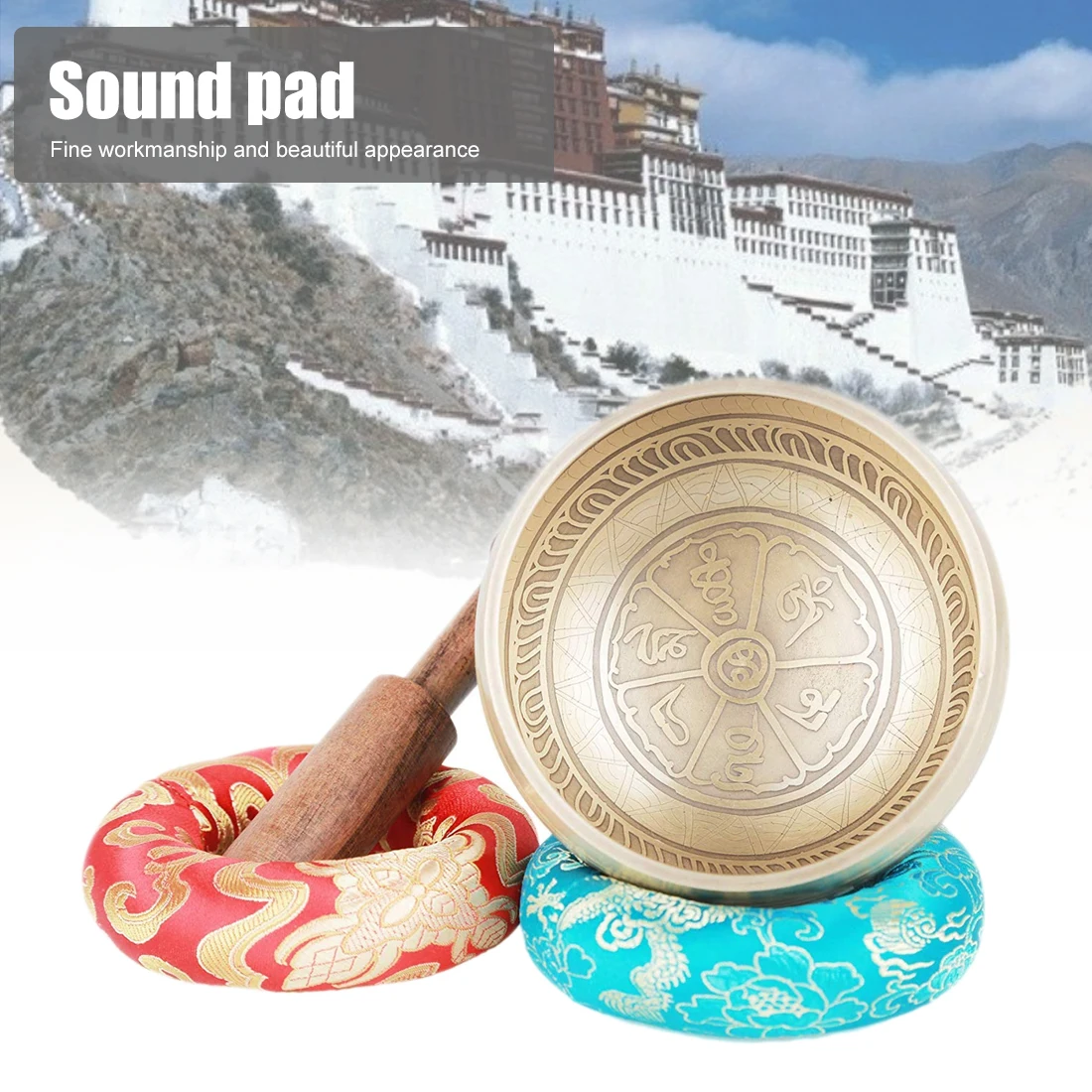 Тибетская чаша медные буддийские Поющие миски коврик декоративные настенные