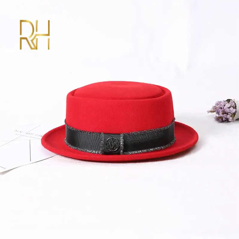 Женская фетровая шляпа из чистой австралийской шерсти классическая в виде