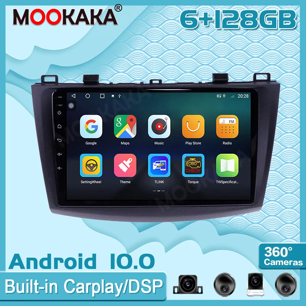 

Автомобильный мультимедийный плеер, 6 ГБ + 128 Гб, Android 10, для Mazda 3 2 2009 - 2013