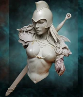 110 resin bust model kit female warrior 308