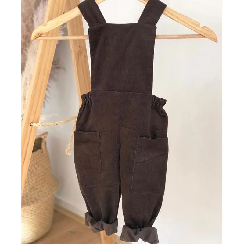 Новинка комбинезон для мальчиков и девочек Вельветовая детская одежда