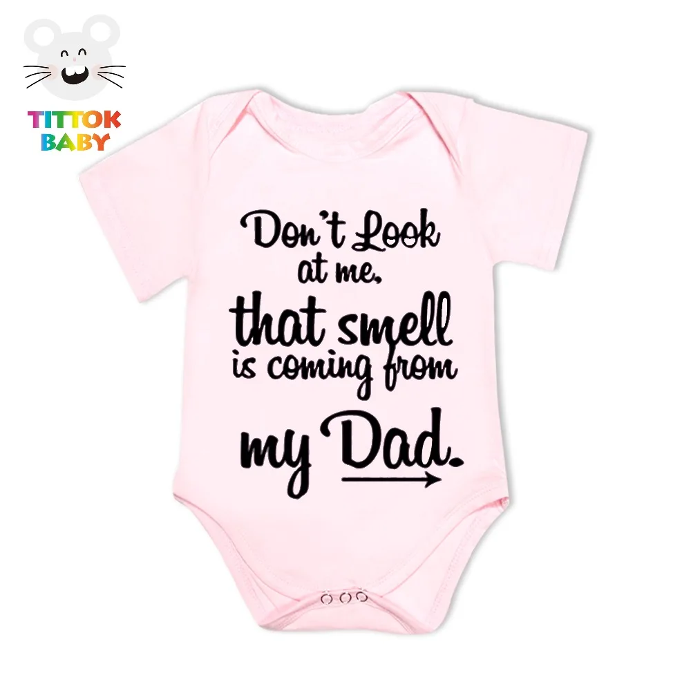 Забавные розовые хлопковые комбинезоны для новорожденных милый Детский боди с