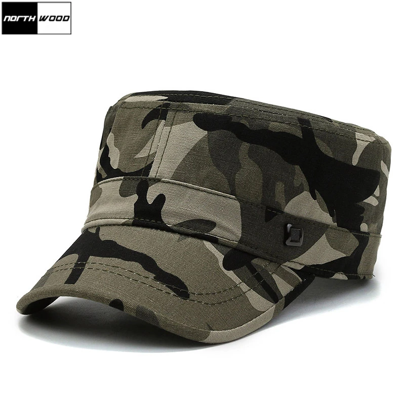 

NORTHWOOD Brand Camouflage Military Cap Male Outdoor Hunting Men's Cap Flat Top Snapback Baseball Caps Camo Army Hat