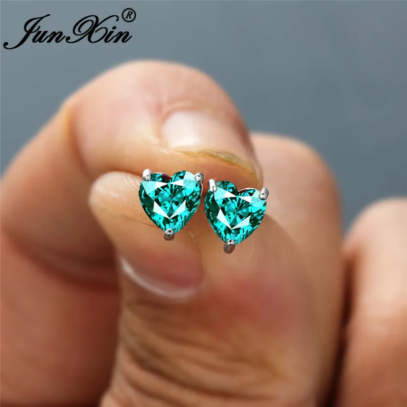 Женские маленькие серьги-гвоздики с кристаллами свадебные серьги белым золотым