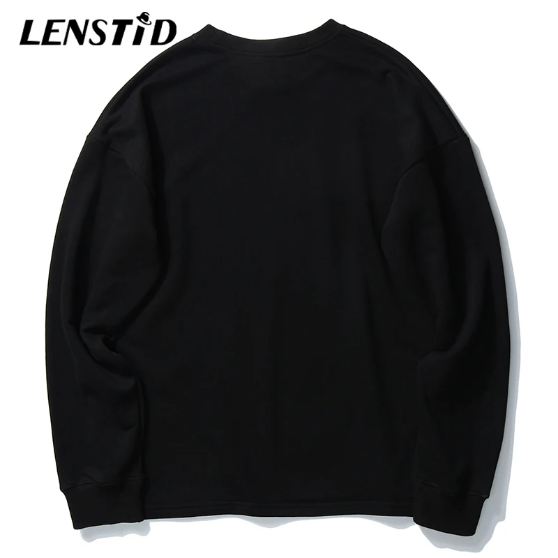 LENSTID Men Hip Hop Sweatshirts Funny Balloon Print Harajuku Streetwear Hipster Pullover Hoodies Autumn White Casual Tracksuit | Мужская