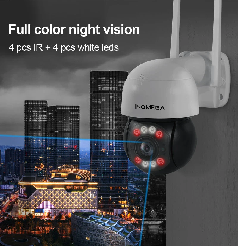 Дешево SECTEC CCTV ICSEE камера POE PTZ IP камера наблюдения Wifi облако 1080P открытый NVR цвет ночное видение Экшн-камера
