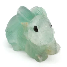 Hot Sale Natural Stone Decoration Rabbit-Shaped Artificial Ornament Bed-Room Garden Office Desk Small Ornaments