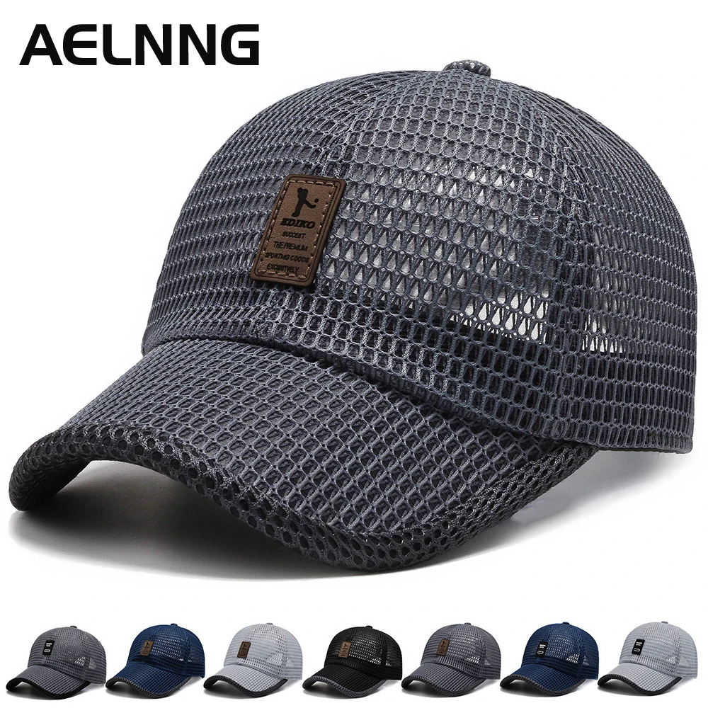 

Бейсболка AELNNG для мужчин и женщин, сетчатая воздухопроницаемая Кепка От Солнца, эластичная Кепка унисекс для спорта на открытом воздухе, FT015...