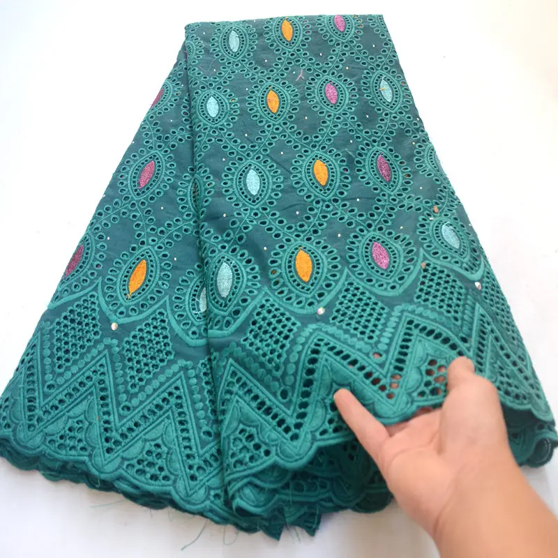 Новейшая белая африканская хлопчатобумажная кружевная ткань высокого качества швейцарская вуаль кружева с камнями для мужчин и женщин RG967