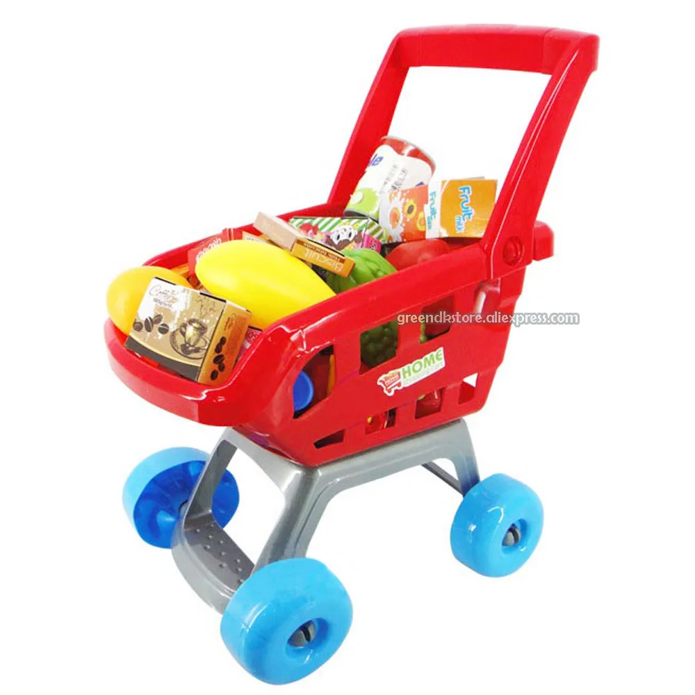 Супермаркет игрушечный набор пластиковая корзина для покупок детей
