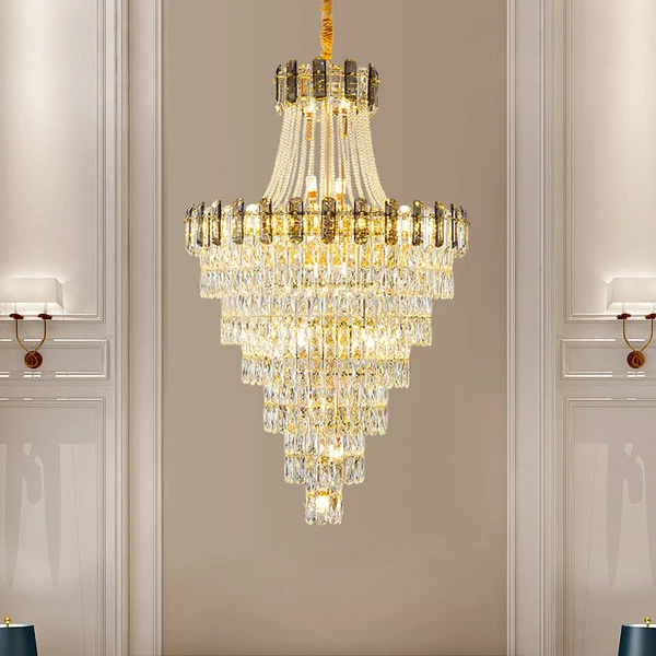 Хрустальная люстра для двойного входа в гостиную простая Роскошная длинная