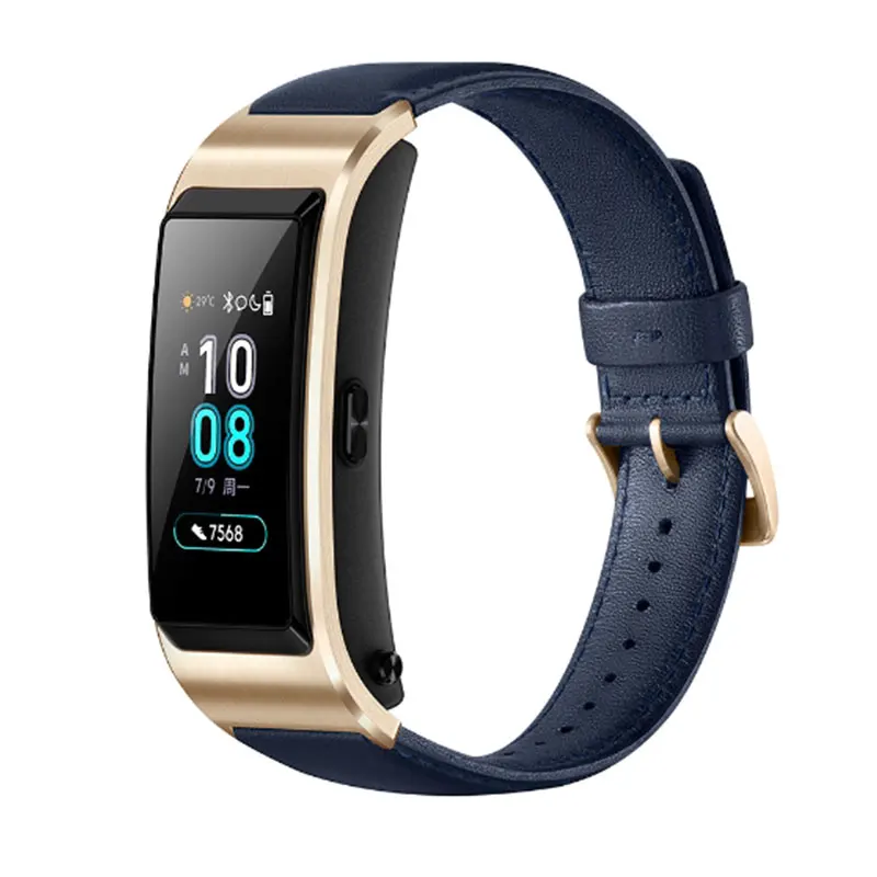 Business blue Huawei TalkBand B5 Talk Band B5 Bluetooth Смарт-браслет спортивные браслеты сенсорный AMOLED экран вызов наушники пульсометр - Цвет: Business blue