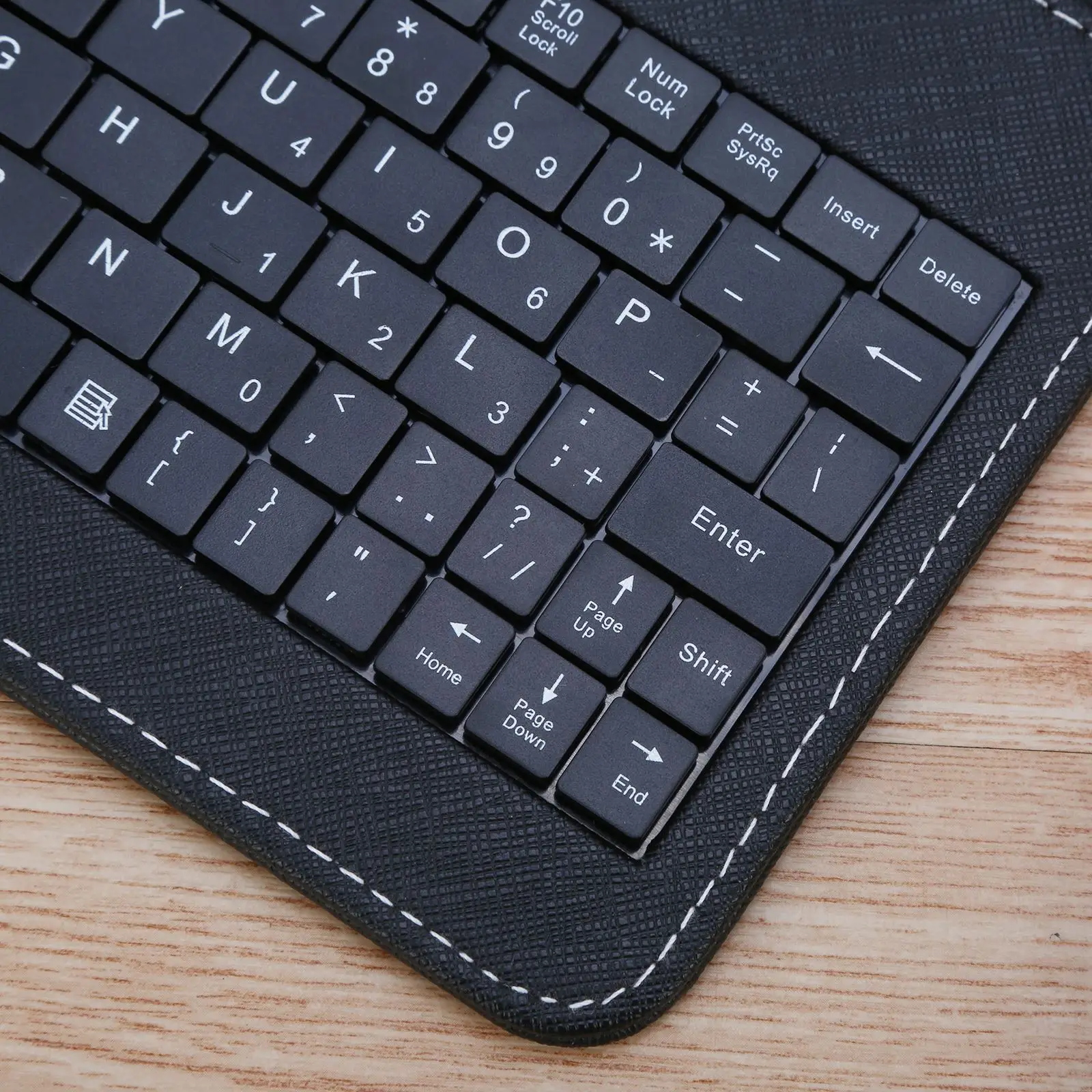 Портативная Проводная клавиатура и мышь Type-C комплект с кожаной решеткой для