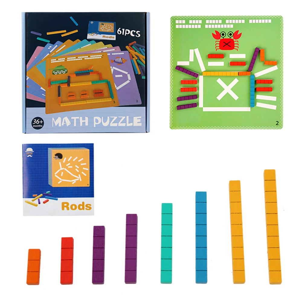 

Wooden Arithmetic Jigsaw Toys For Children Montessori Arithmetic Puzzle Early Education Puzzle And Concentration Training Toys