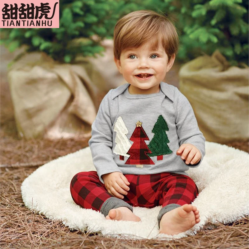 НОВАЯ РОЖДЕСТВЕНСКАЯ Одежда для маленьких девочек и мальчиков новогодний костюм