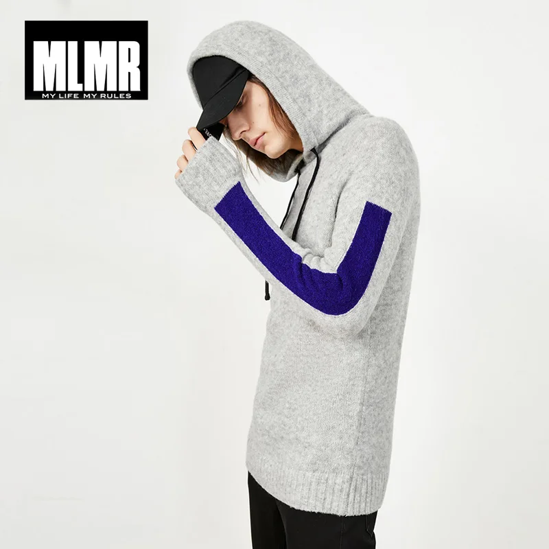 MLMR осенне зимний мужской шерстяной пуловер с капюшоном свитер | 218425524|Джемперы|