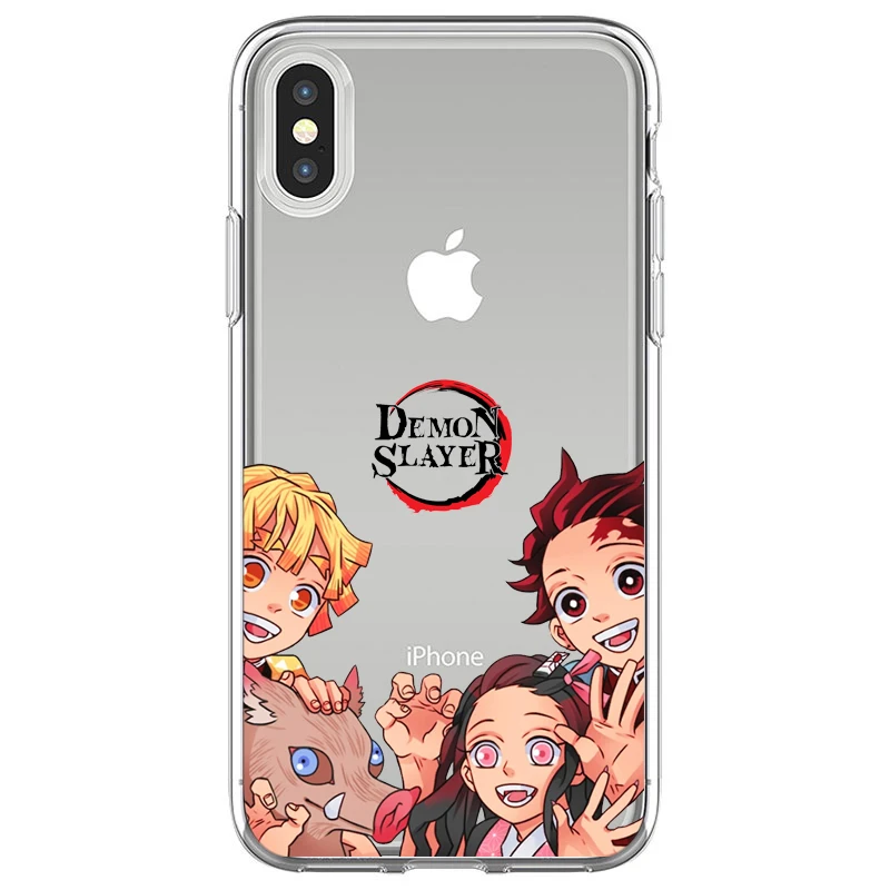 Мягкий чехол для телефона Kamado Nezuko Kimetsu no Yaiba рассекающий демонов iphone 12 11 13 Pro Max X XR XS