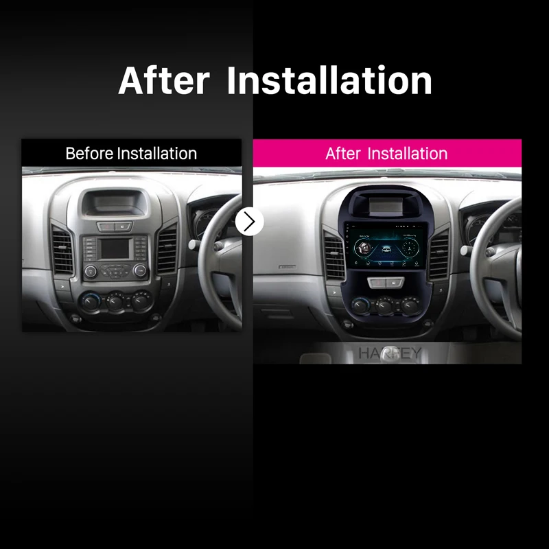 Автомагнитола Harfey для Ford Ranger 2011-2014 9 дюймов Android 8 1 Bluetooth сенсорный экран HD