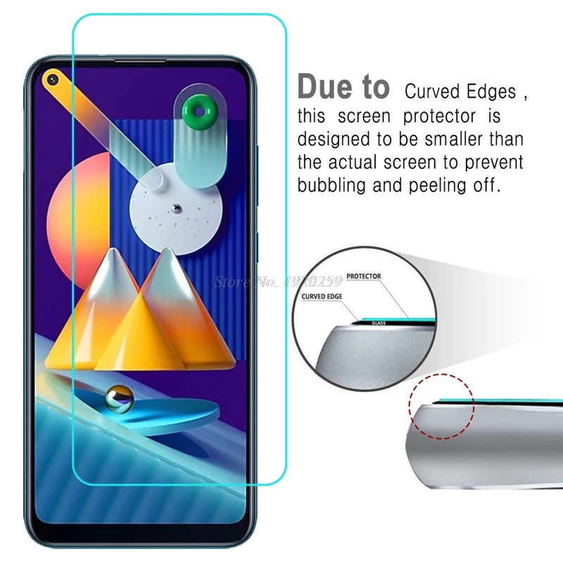 Закаленное стекло для Samsung Galaxy M11 Original 9H 2.5D защитная пленка M 11 SM M115F Защитное