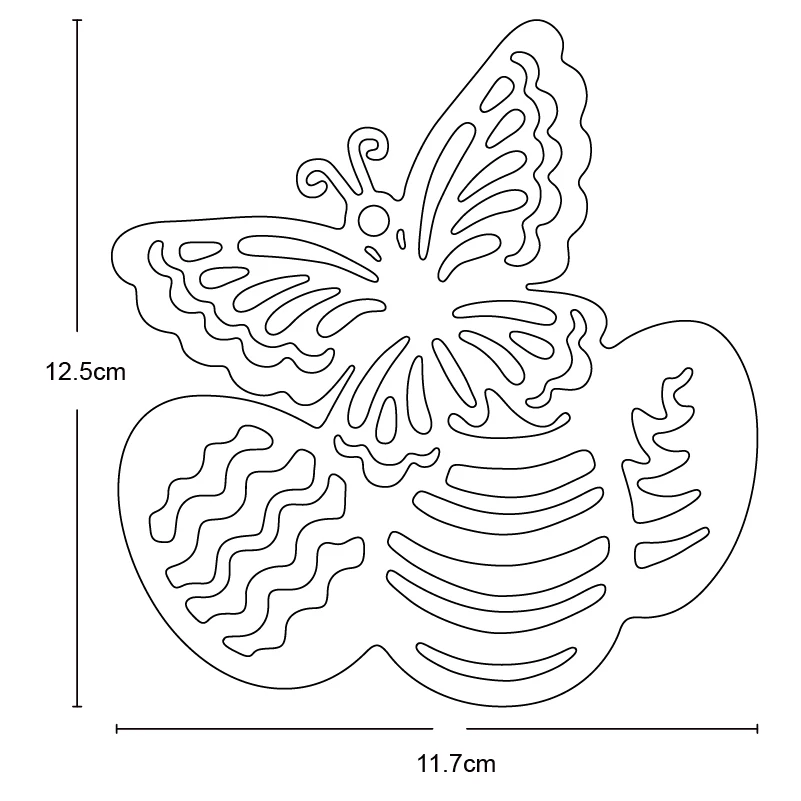 Шелковый червяк хризалис бабочка металлическая высекальная форма трафарет для