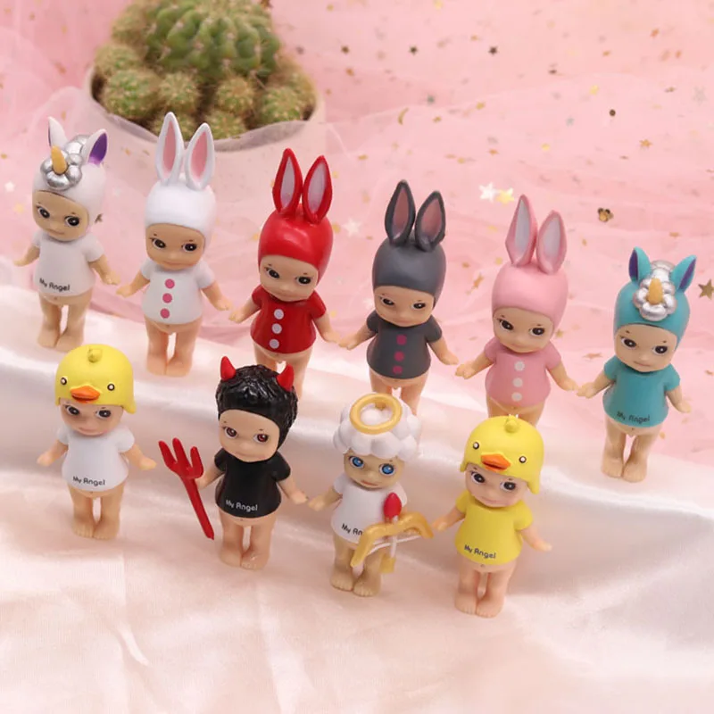 Мини кукла сыночек Ангел Дьявол Купидон Единорог кролик лошадка с куклой