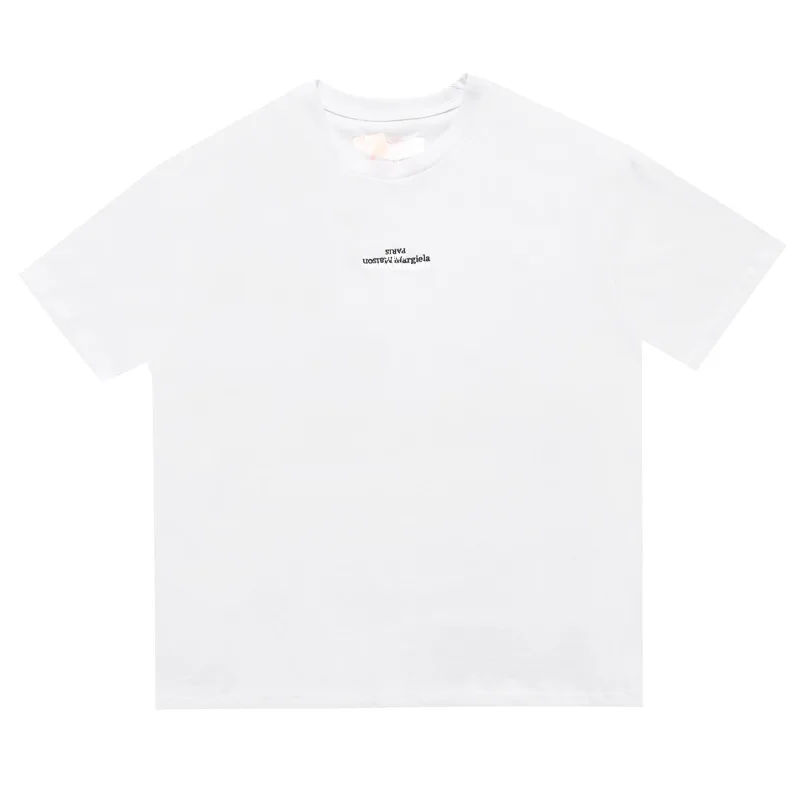 

2021 Brand Martin Margiela Embroidery Solid T Shirt For Men Blanc Loose Short Sleeve Tendance Femme Women Tshirts Anime Clothes