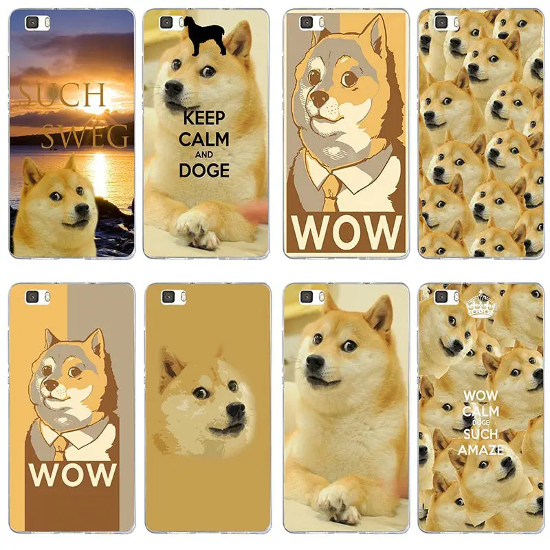 Soft Phone Case Silicone for Huawei Honor 4C 5A 5C 5X 6 6C 7 7A 7C 8 8C 8S 9 10 20 10i 20i V8 V10 Lite Pro Beautiful Doge MEME |