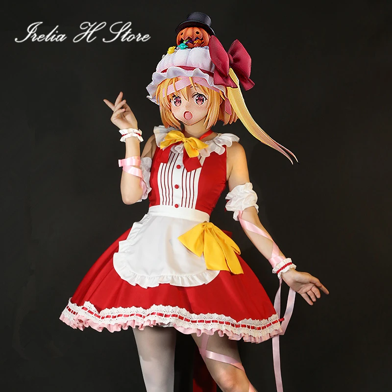 

Irelia H Store TouHou Project Cosplays Flandre Scarlet Cosplay Costume halloween lolita Maid dress female