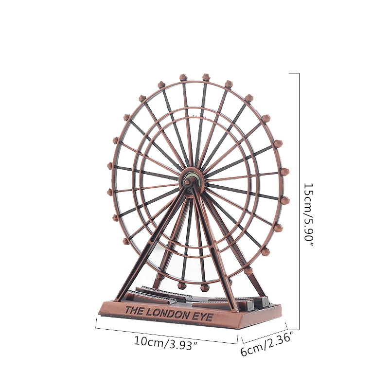 

Nordic INS Style Ferris Wheel Desk Decoration Ornaments Miniature Model Figurine Birthday Gifts Metal Sculpture Home Decoration