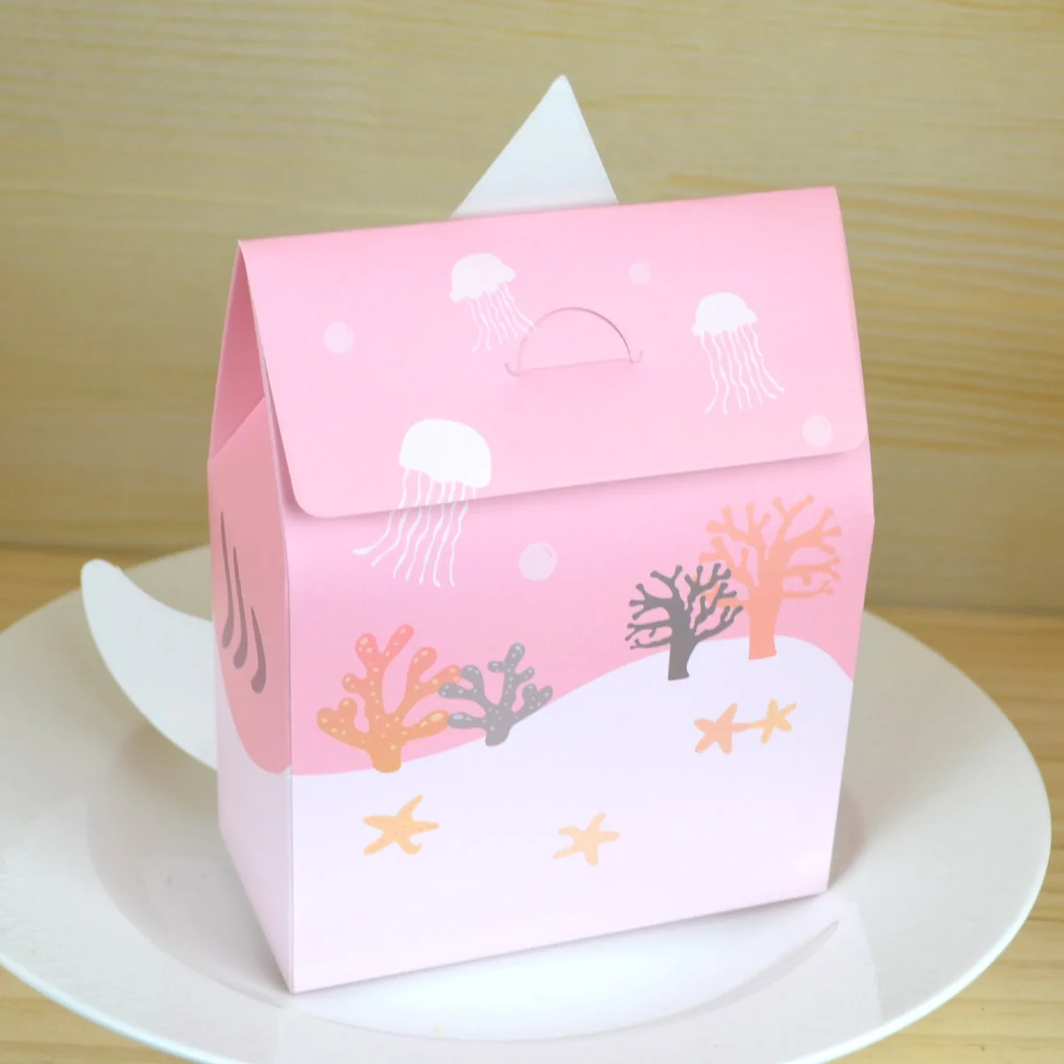 50 шт. Акула коробочка для конфет на вечеринку бумажные подарочные коробки под