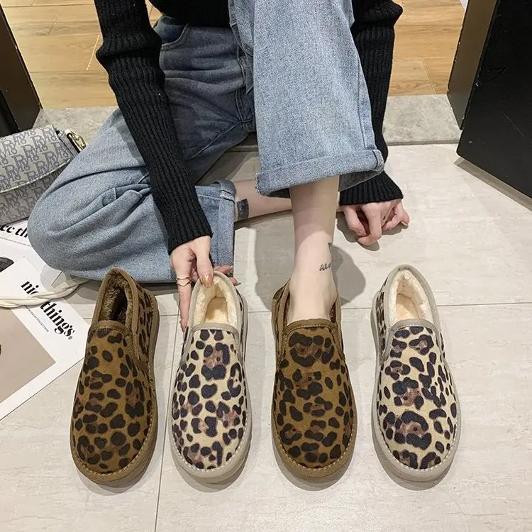 

Snow Boots Women Shoes Warm Plush Fur Ankle Boots Winter Female Slip On Flat Casual Shoes Soft Comfy Women Shoes