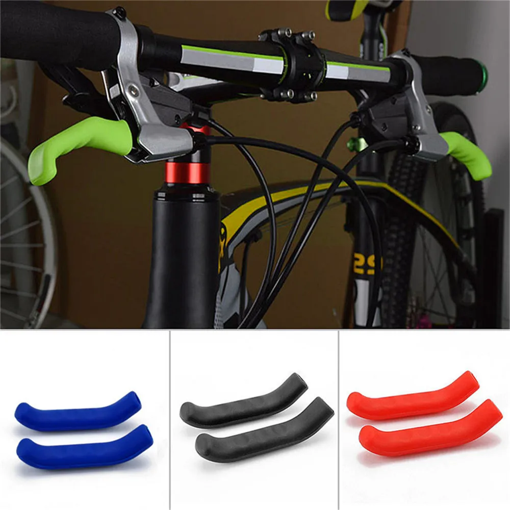 

1 Pair Mountain Bike Handle Bar Grip Wrap Bicycle Brake Lever Non-slip Silicone Cover Protector Removable Handlebar Grip Cover