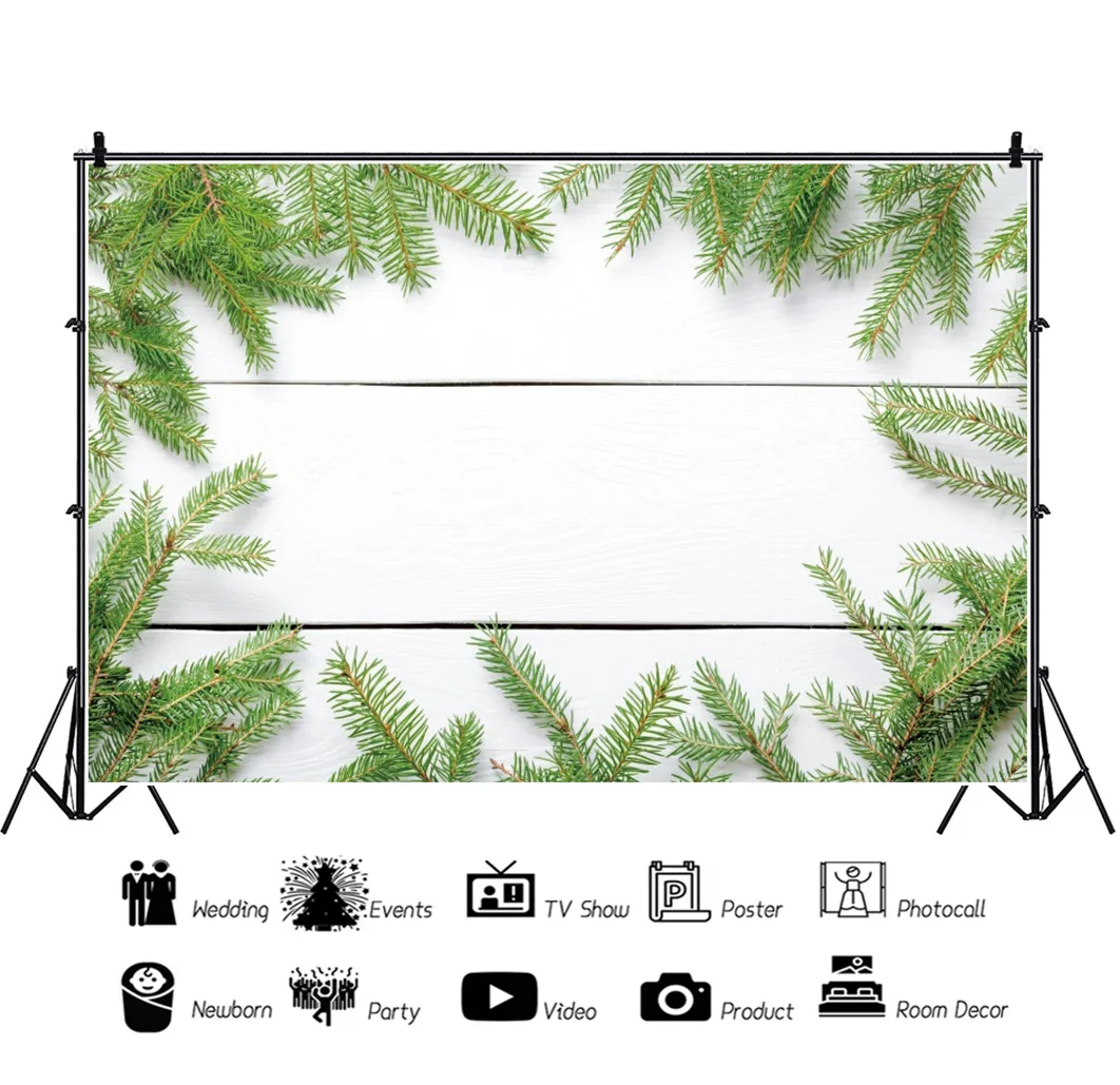 

Wood Plank Green Plants and Flowers Portrait Backdrop Party Decor Baby Shower Birthday Background Vinyl Photocall Banner Props