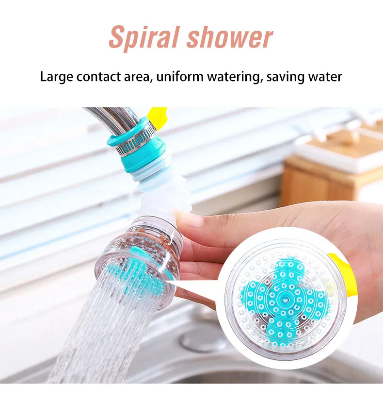 

360 Degree Rotating Universal Kitchen Faucet Water Tap Heads Household Water Purifier Filter Sprayer Activated Carbon Filtration
