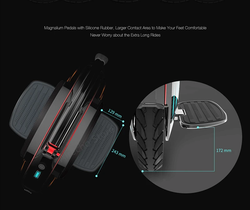 INMOTION V10/V10F самобалансирующийся скутер электрический Моноцикл со встроенной ручкой EUC Monowheel Hoverboard с лампами