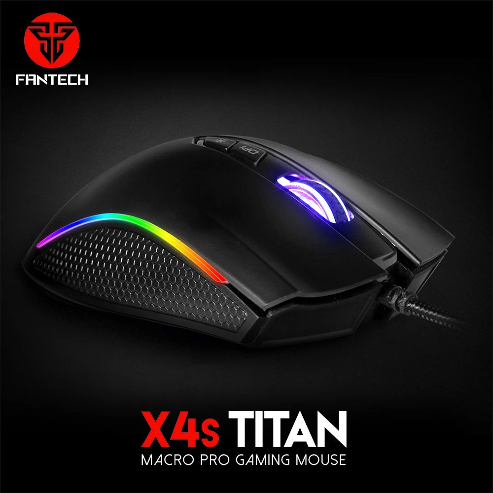 Fantech X4S Проводная игровая мышь 4800 dpi 6 кнопок макро для мыши геймера эргономичная мышь мыши игровая мышь для CS PUBG