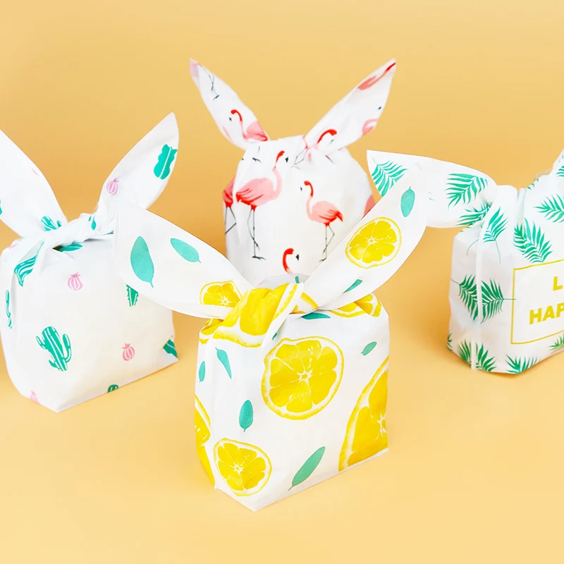 50 шт. кролик длинное ухо мешок сладостей милые мешки для упаковки Подарочная