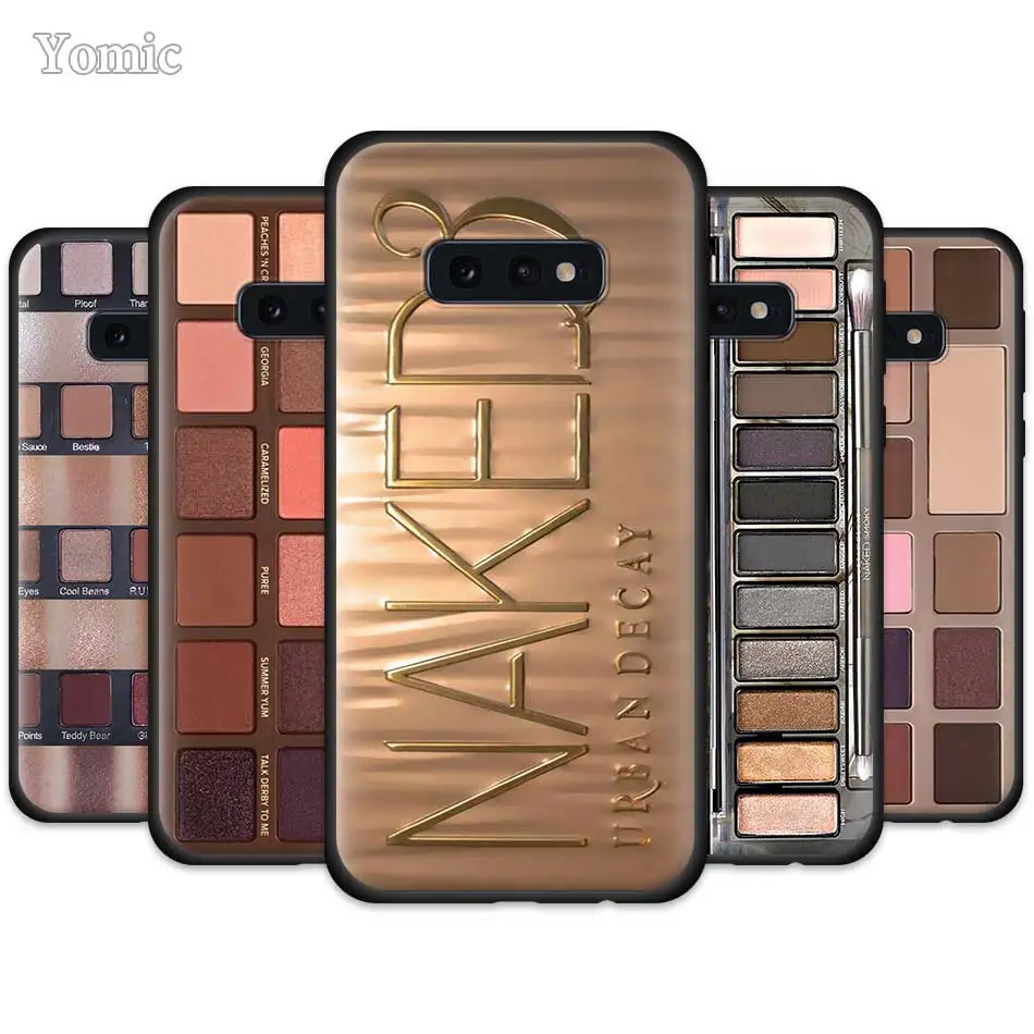 Чехол Glam Makeup Eye Shadow Box для samsung Galaxy S10 5G S10e S9 S8 Plus S7 Edge Note 10 9 8 + черный силиконовый