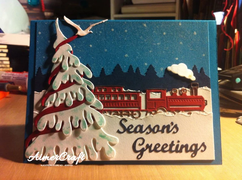 Металлические Вырубные штампы в виде рождественской елки зеркальные