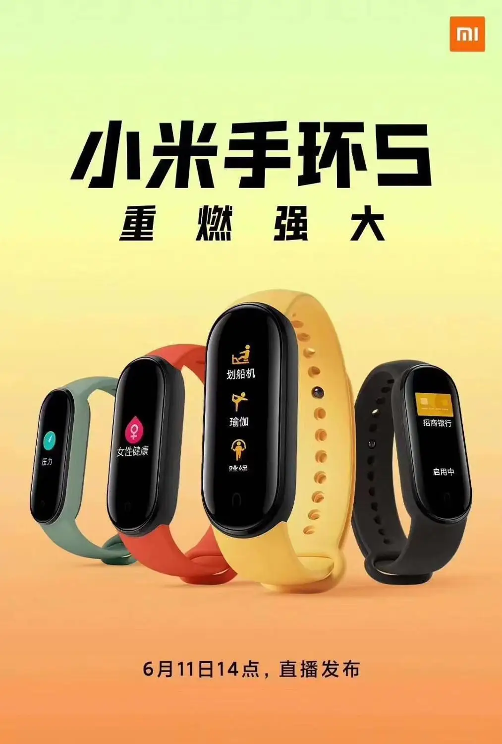 NEW Xiaomi Mi Band 5 Spo2 Smart Home Control AI Voice Assistant Heart Rate Sleep Step Swim Sport Monitor APP Push Reminder Alarm |