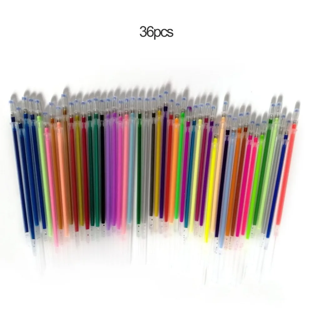1.0mm Colorful Gel Pen Fluorescent Refills Color Cartridge Flash Smooth Ink Painting Graffiti Pens Student Stationery |