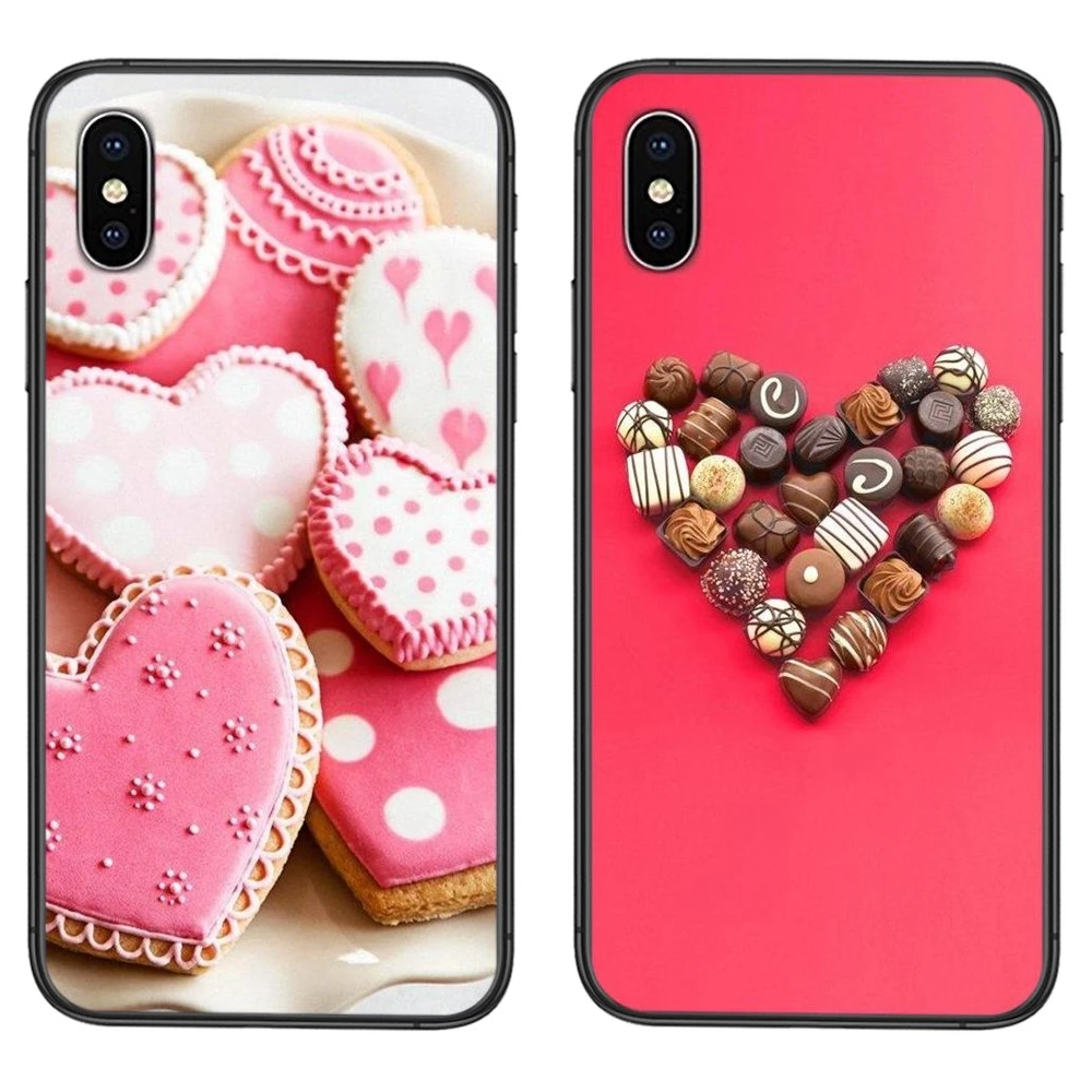 Модный черный чехол для Huawei Nova 8 7 6 3 SE Mate 40 30 20 20X 10 Lite Plus Pro Y5 2018 Y9 2019 с сердцем