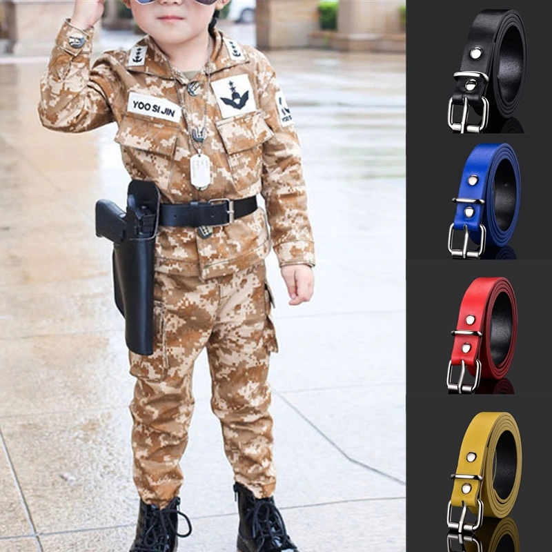 

Детские джинсы, брюки, регулируемые кожаные ремни для мальчиков и девочек, детские повседневные искусственные ремни