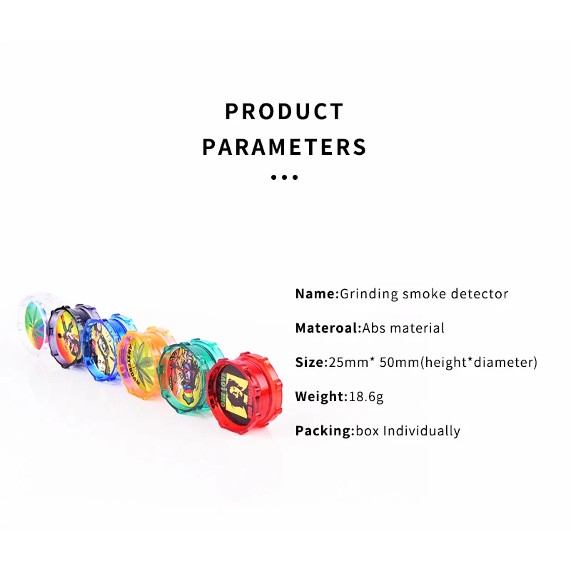 Plastic Tobacco Grinder Leaf Herbal Herb Smoke Spice Crusher Hand Muller 2 Layer Dia Smoking Accessories Color Random | Дом и сад