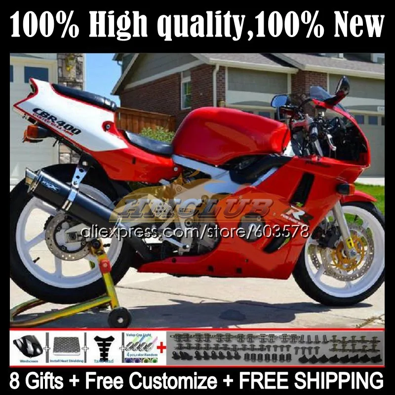 

CBR400RR For HONDA NC23 CBR400 RR 1988 1989 1990 1991 1992 1993 32CL.21 CBR 400RR 400 RR 88 89 90 91 92 93 Fairing Dark top red