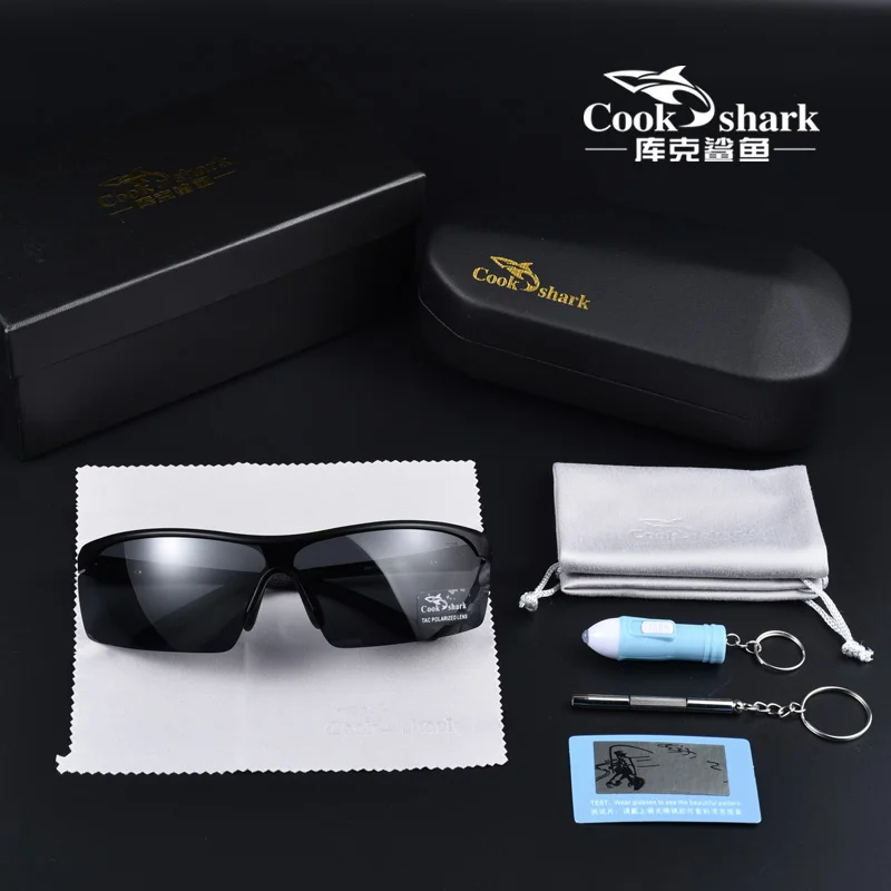 Солнцезащитные поляризационные очки Cook shark для мужчин вождения меняющие цвет